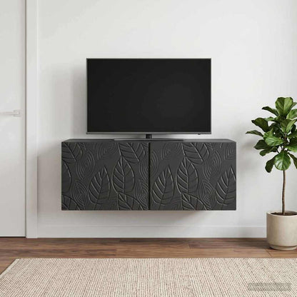 vidaXL Wall-Mounted TV Cabinet 78.5 x 41 x 30 cm Black Engineered Wood