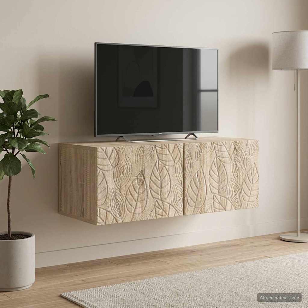 vidaXL Wall-Mounted TV Cabinet 78.5 x 41 x 30 cm Sonoma Oak
