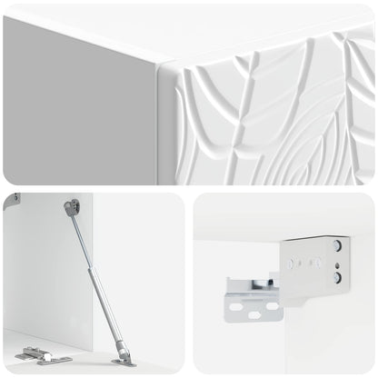 vidaXL Wall-Mounted TV Cabinet 78.5 x 41 x 30 cm High Gloss White