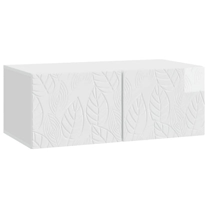 vidaXL Wall-Mounted TV Cabinet 78.5 x 41 x 30 cm High Gloss White