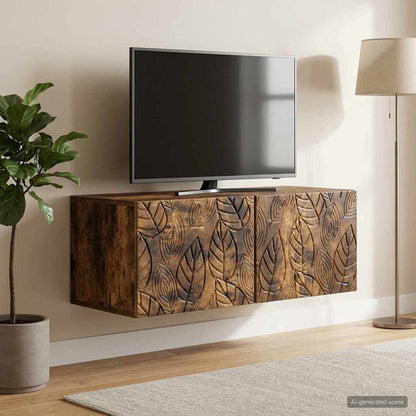 vidaXL Wall-Mounted TV Cabinet 78.5 x 41 x 30 cm Smoked Oak