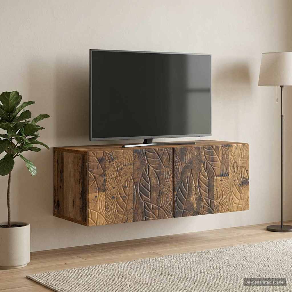 vidaXL Wall-Mounted TV Cabinet 78.5 x 41 x 30 cm Old Wood