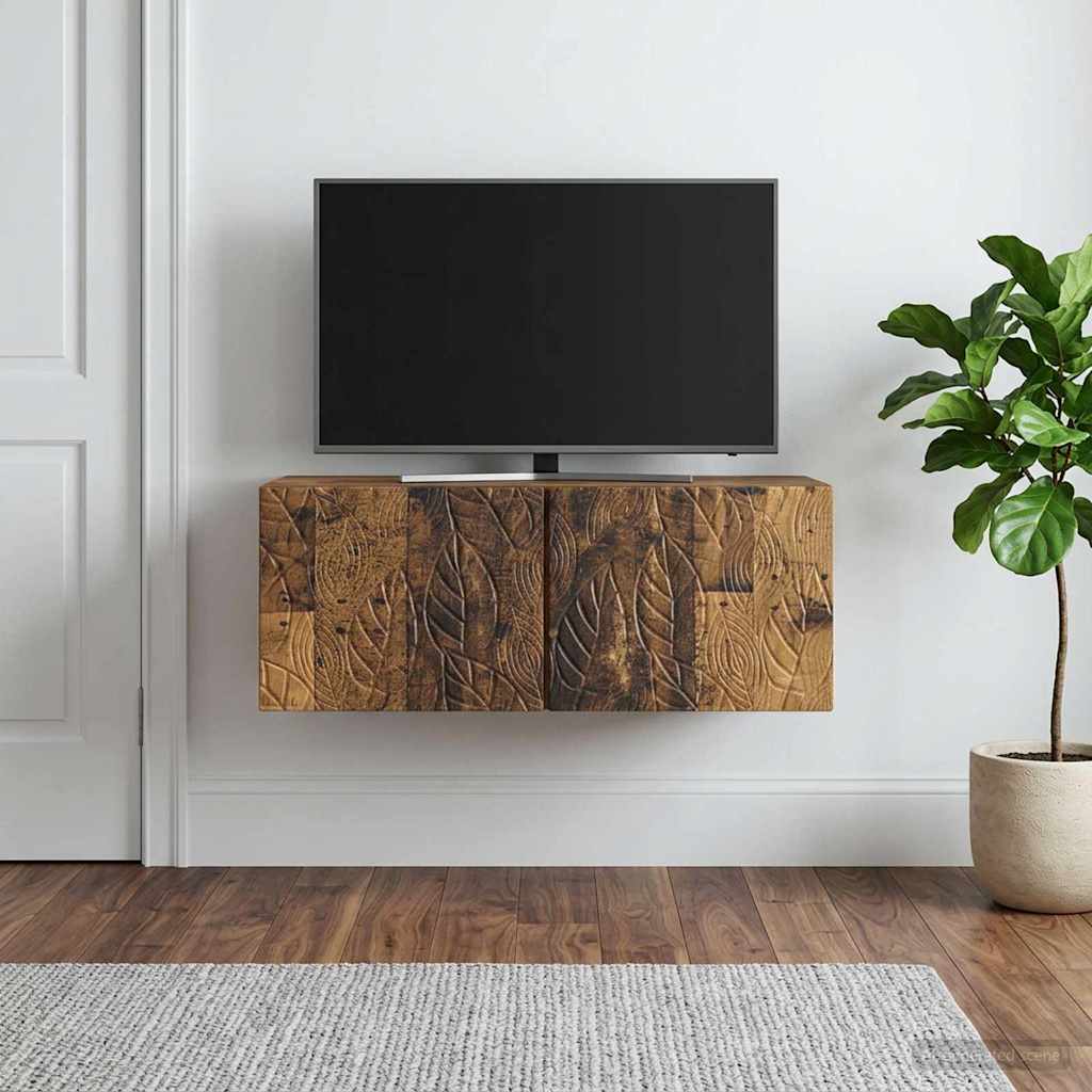 vidaXL Wall-Mounted TV Cabinet 78.5 x 41 x 30 cm Old Wood