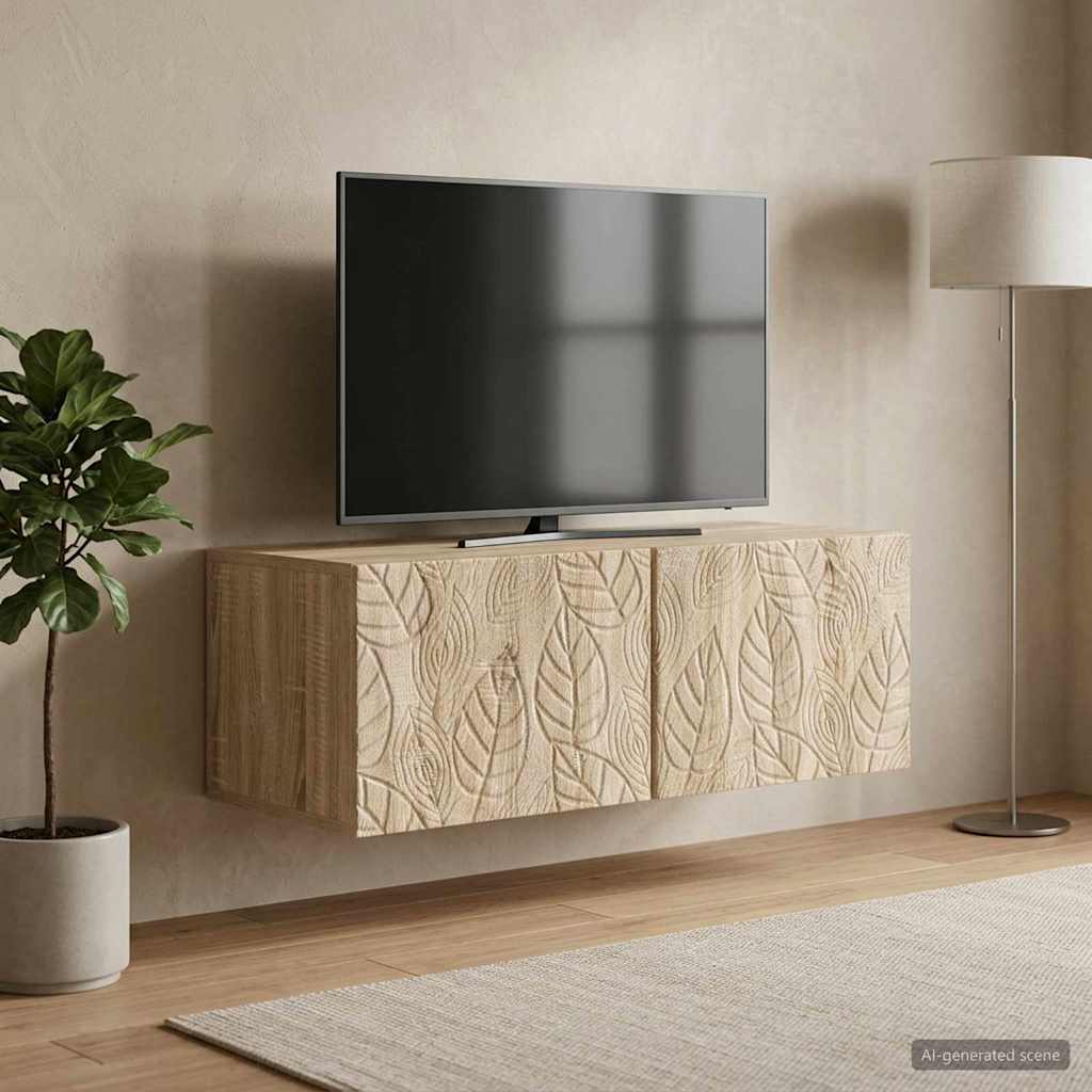 vidaXL Wall-Mounted TV Cabinet 98 x 41 x 30 cm Sonoma Oak