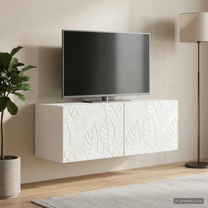 vidaXL Wall-Mounted TV Cabinet 98 x 41 x 30 cm High Gloss White
