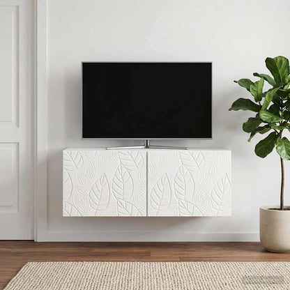 vidaXL Wall-Mounted TV Cabinet 98 x 41 x 30 cm High Gloss White
