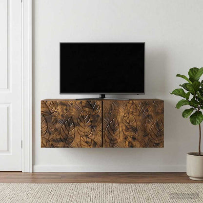 vidaXL Wall-Mounted TV Cabinet 98 x 41 x 30 cm Smoked Oak