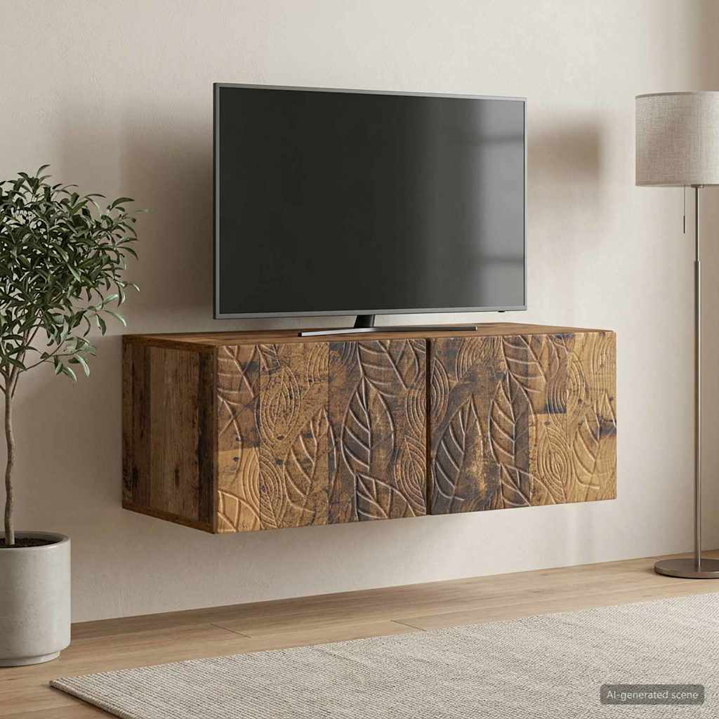 vidaXL Wall-Mounted TV Cabinet 98 x 41 x 30 cm Old Wood
