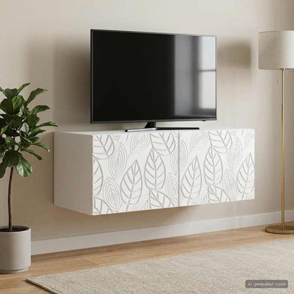 vidaXL Wall-Mounted TV Cabinet 59.5 x 31 cm White Engineered Wood