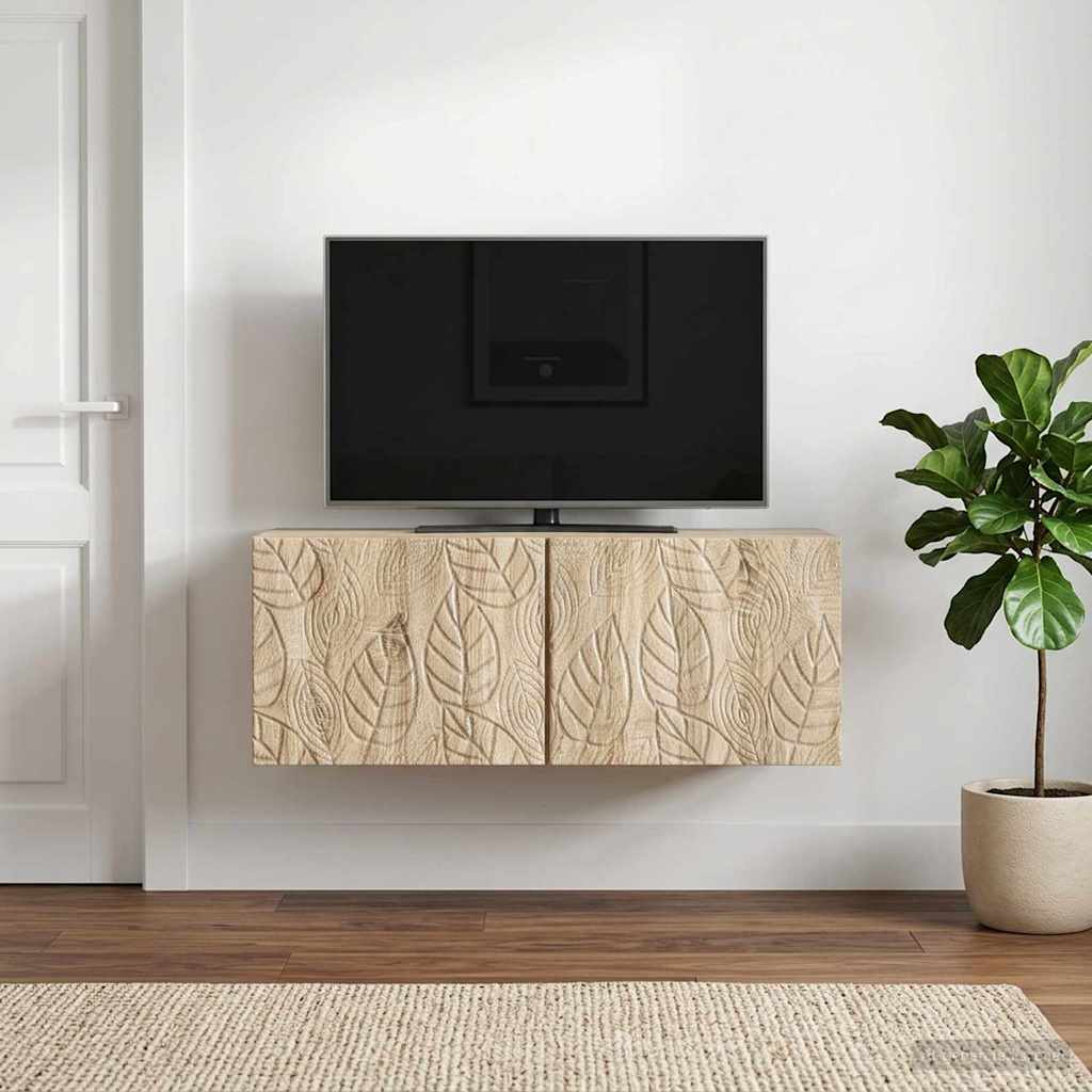 vidaXL Wall-Mounted TV Cabinet 59.5 x 31 cm Sonoma Oak Engineered Wood