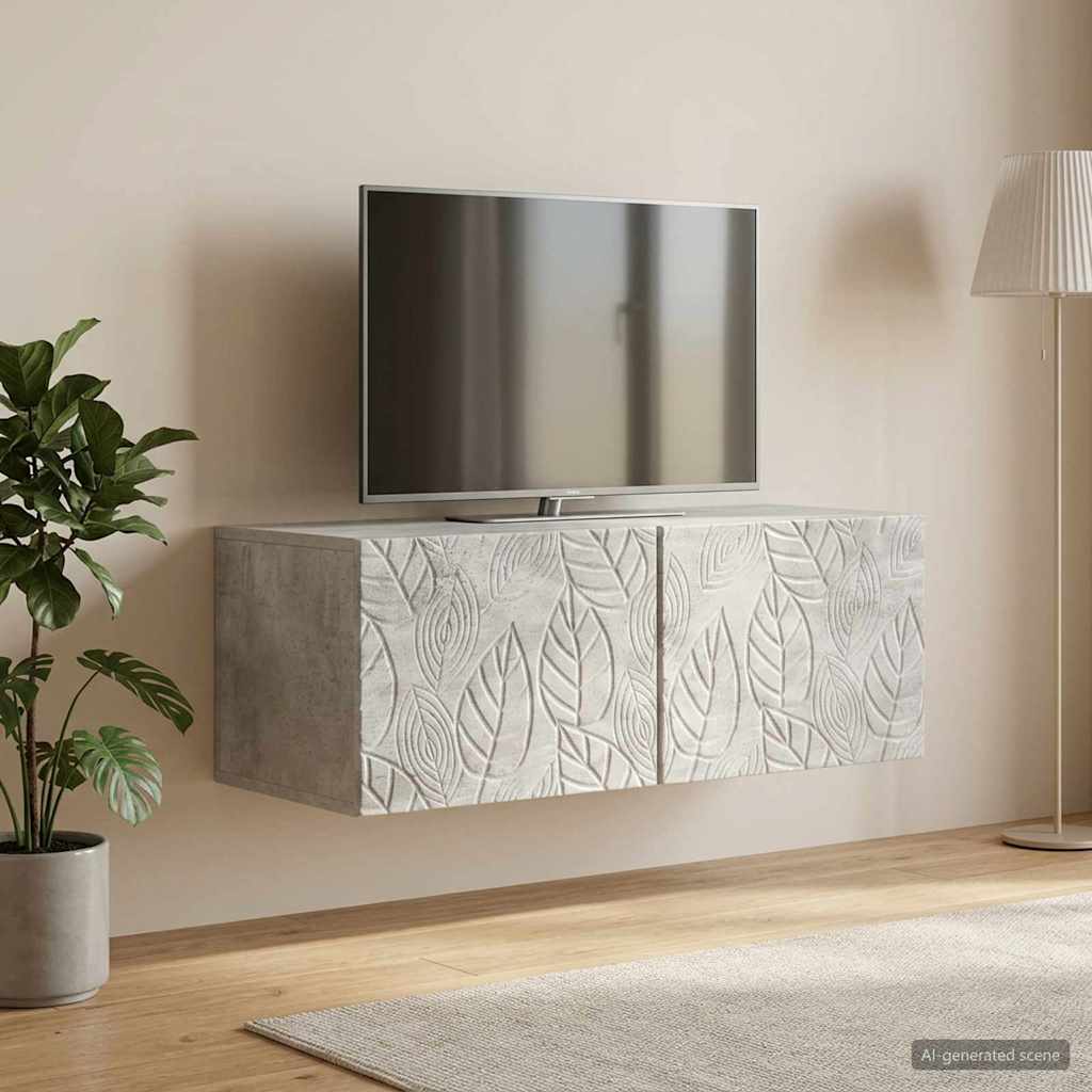 vidaXL Wall-Mounted TV Cabinet 59.5 x 31 cm Concrete Grey