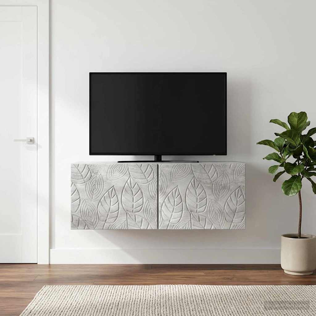 vidaXL Wall-Mounted TV Cabinet 59.5 x 31 cm Concrete Grey