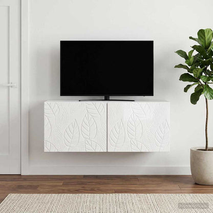 vidaXL Wall-Mounted TV Cabinet 59.5 x 31 cm High Gloss White
