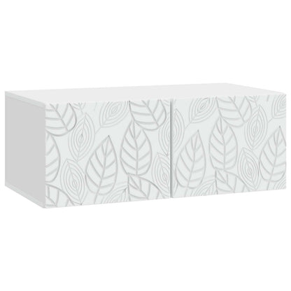 vidaXL Wall-Mounted TV Cabinet 78.5 x 31 cm White Engineered Wood