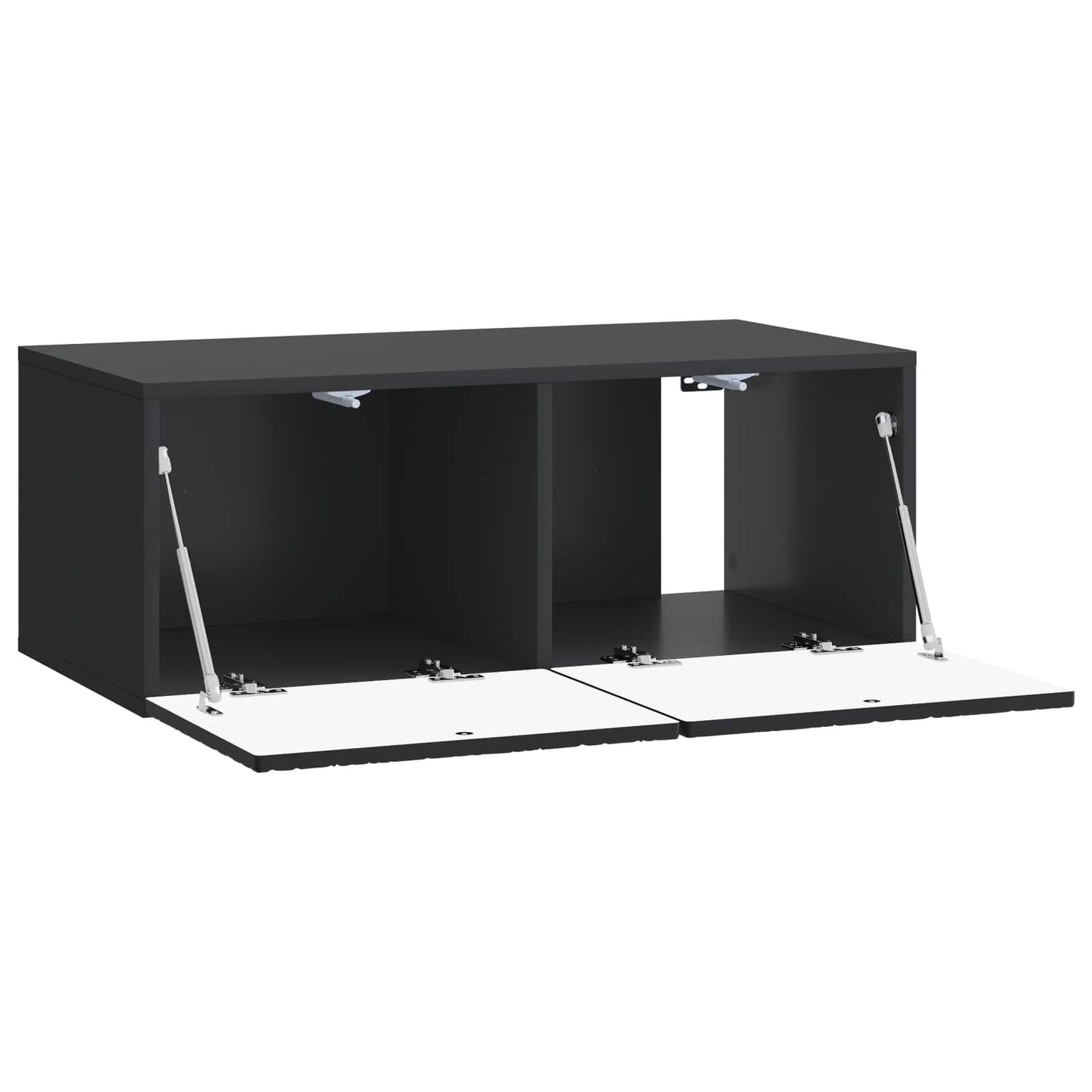 vidaXL Wall-Mounted TV Cabinet 78.5 x 31 cm Black Engineered Wood