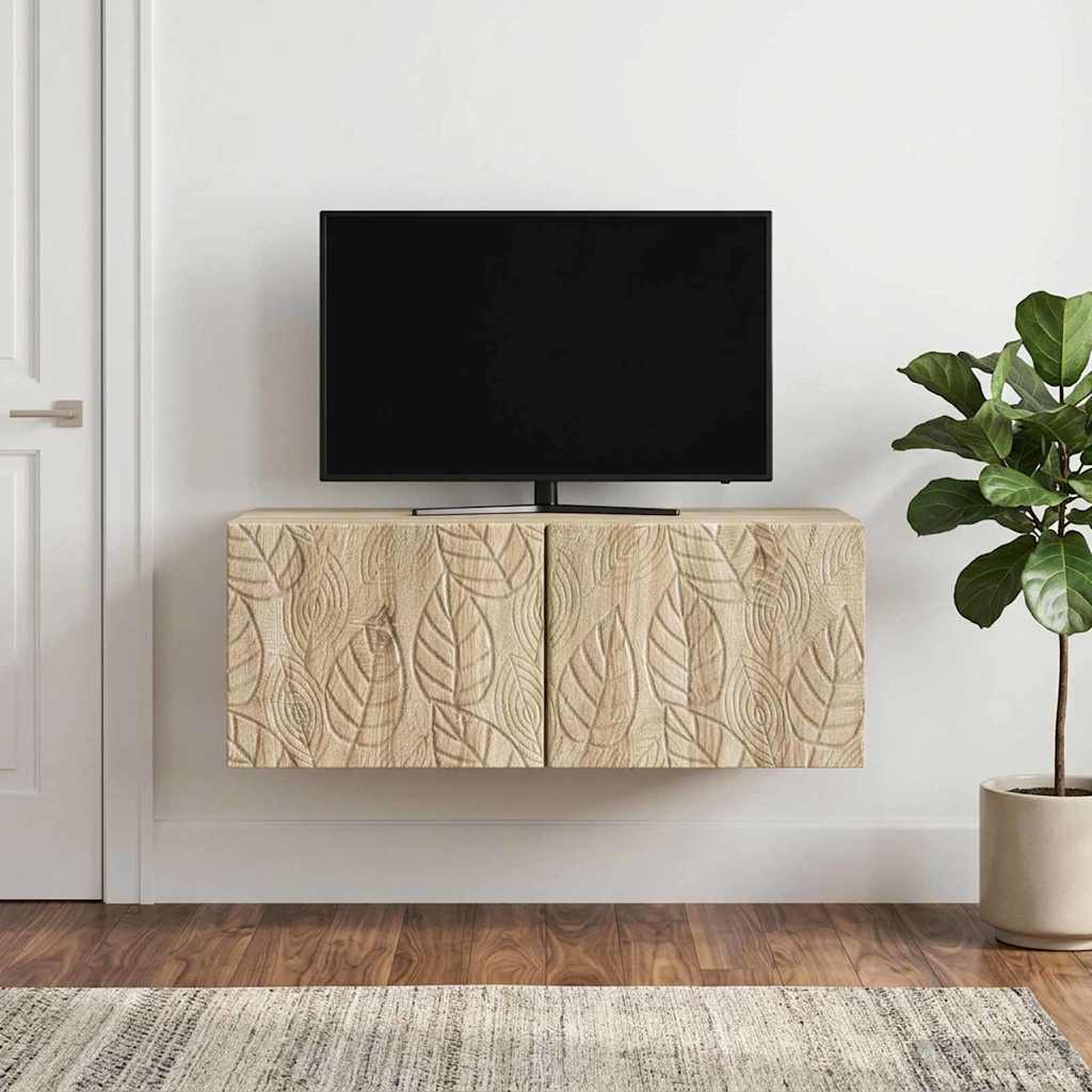 vidaXL Wall-Mounted TV Cabinet 78.5 x 31 cm Sonoma Oak Engineered Wood