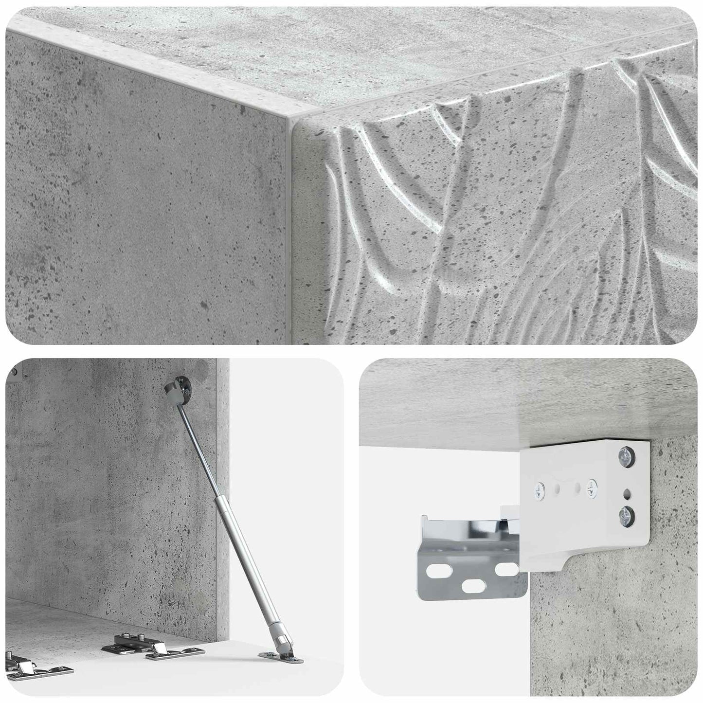 vidaXL Wall-Mounted TV Cabinet 78.5 x 31 cm Concrete Grey