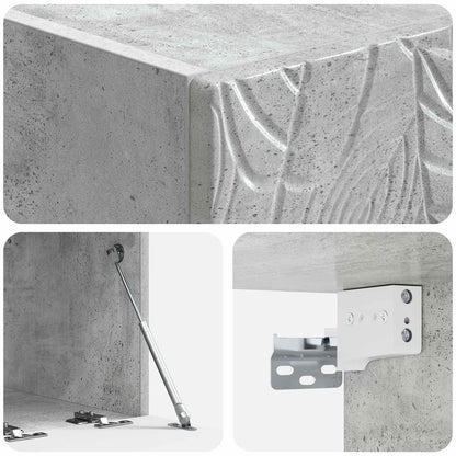 vidaXL Wall-Mounted TV Cabinet 78.5 x 31 cm Concrete Grey