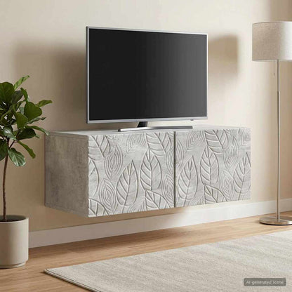 vidaXL Wall-Mounted TV Cabinet 78.5 x 31 cm Concrete Grey