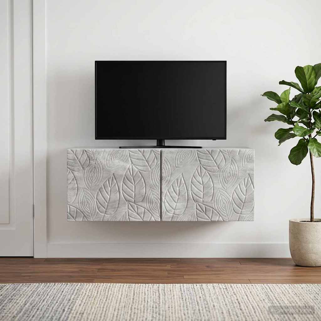 vidaXL Wall-Mounted TV Cabinet 78.5 x 31 cm Concrete Grey