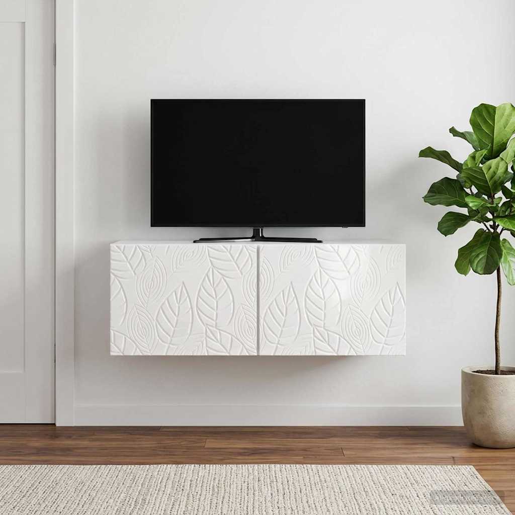 vidaXL Wall-Mounted TV Cabinet 78.5 x 31 cm High Gloss White