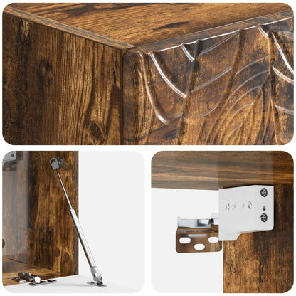 vidaXL Wall-Mounted TV Cabinet 78.5 x 31 cm Smoked Oak Engineered Wood