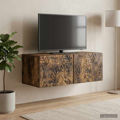 vidaXL Wall-Mounted TV Cabinet 78.5 x 31 cm Smoked Oak Engineered Wood