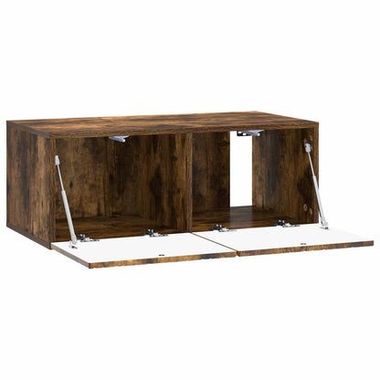 vidaXL Wall-Mounted TV Cabinet 78.5 x 31 cm Smoked Oak Engineered Wood