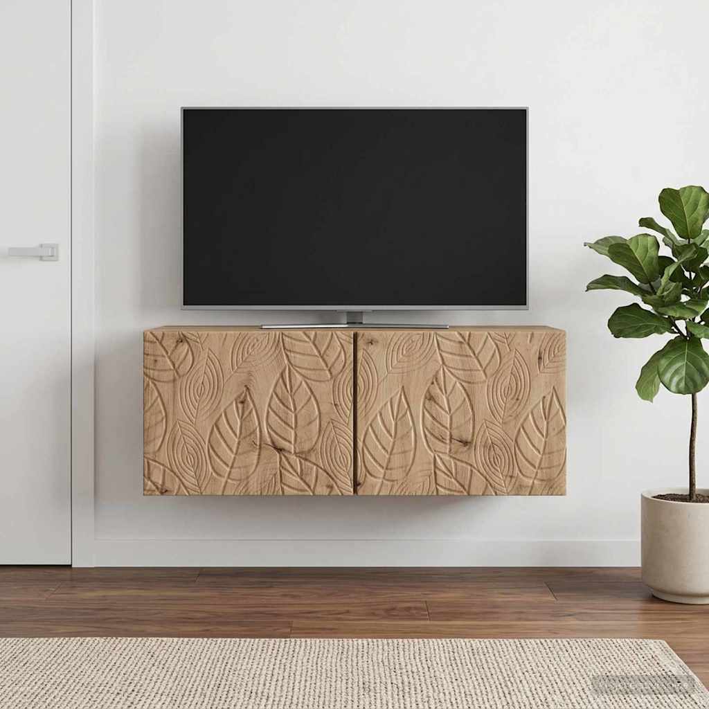 vidaXL Wall-Mounted TV Cabinet 78.5 x 31 cm Artisan Oak