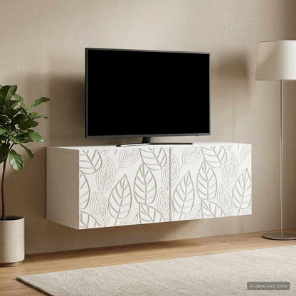 vidaXL Wall-Mounted TV Cabinet 98 x 31 cm White Engineered Wood