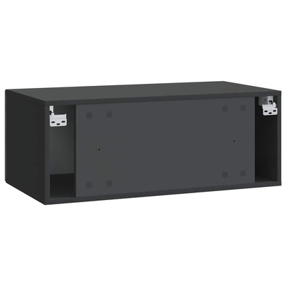 vidaXL Wall-Mounted TV Cabinet 98 x 31 cm Black Engineered Wood