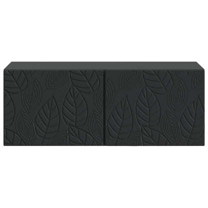 vidaXL Wall-Mounted TV Cabinet 98 x 31 cm Black Engineered Wood
