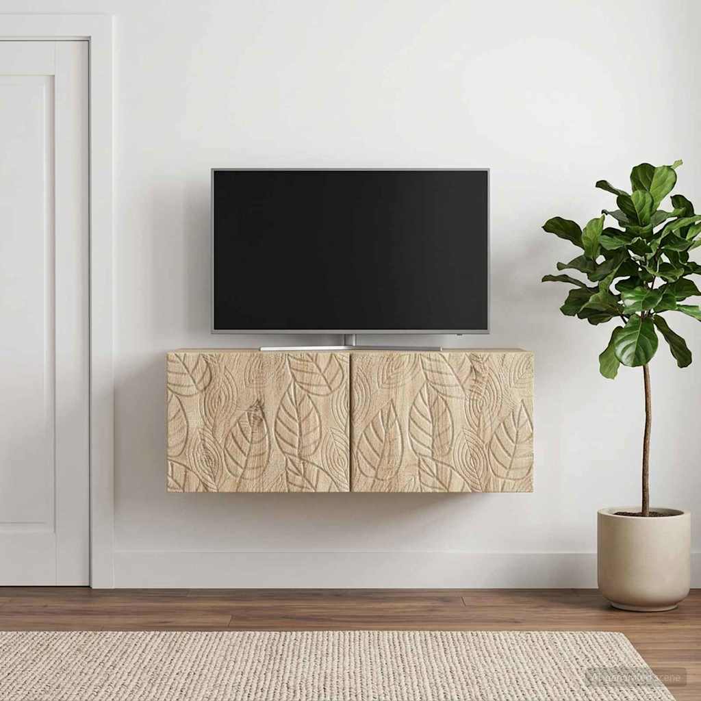 vidaXL Wall-Mounted TV Cabinet 98 x 31 cm Sonoma Oak Engineered Wood