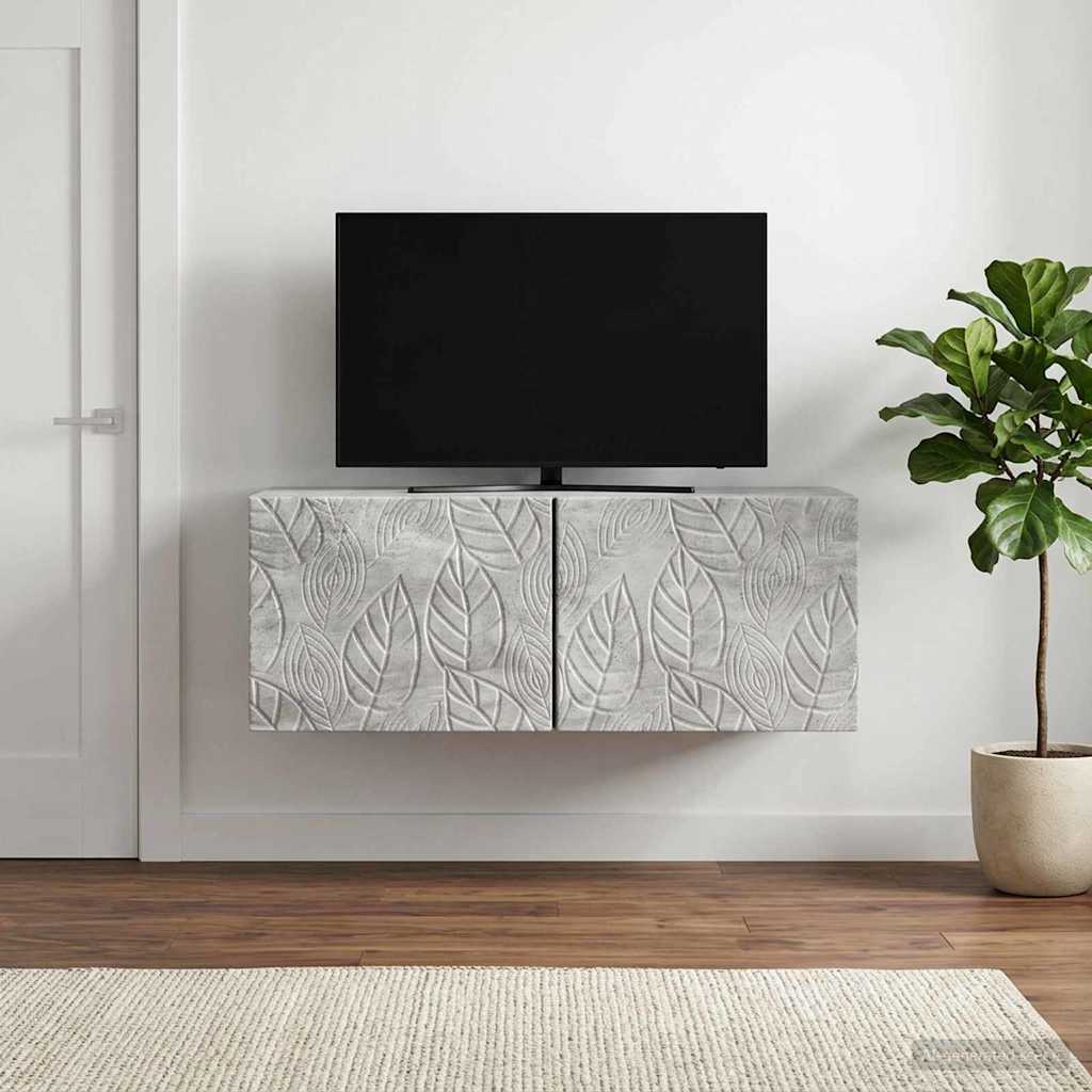 vidaXL Wall-Mounted TV Cabinet 98 x 31 cm Concrete Grey