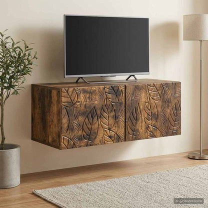 vidaXL Wall-Mounted TV Cabinet 98 x 31 cm Smoked Oak Engineered Wood