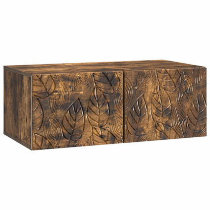 vidaXL Wall-Mounted TV Cabinet 98 x 31 cm Smoked Oak Engineered Wood