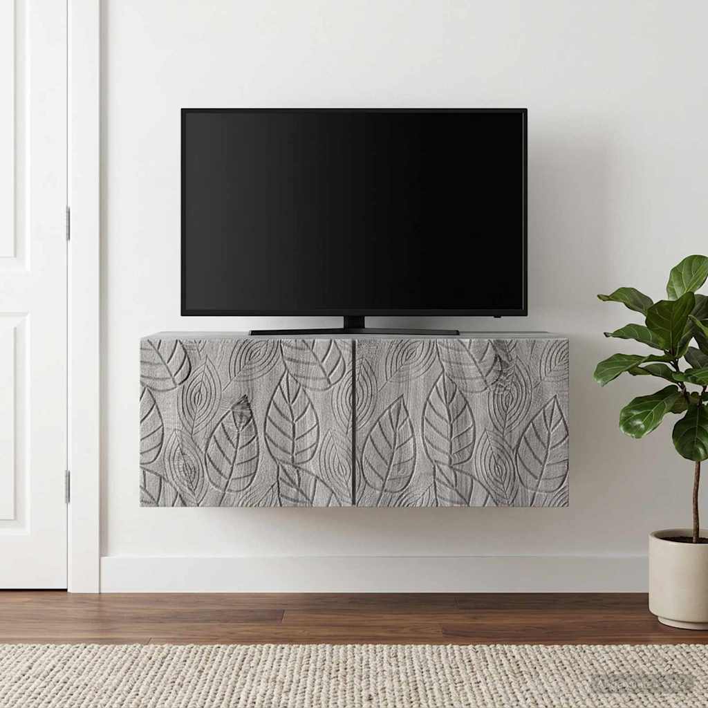 vidaXL Wall-Mounted TV Cabinet 98 x 31 cm Grey Sonoma Engineered Wood