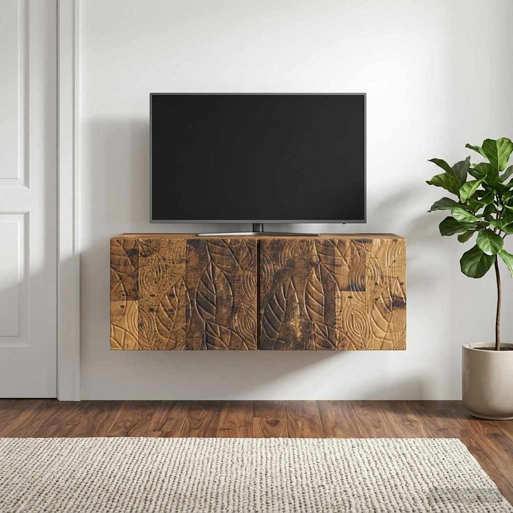 vidaXL Wall-Mounted TV Cabinet 98 x 31 cm Old Wood Engineered Wood