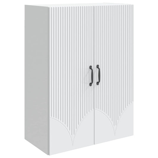 vidaXL Wall-Mounted Cabinet White 66 x 34.5 x 90 cm Engineered Wood