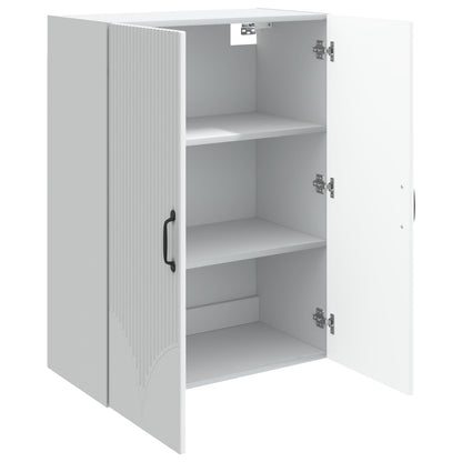 vidaXL Wall-Mounted Cabinet White 66 x 34.5 x 90 cm Engineered Wood