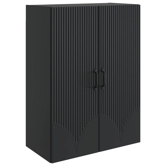 vidaXL Wall-Mounted Cabinet 66 x 34.5 x 90 cm Engineered Wood Black