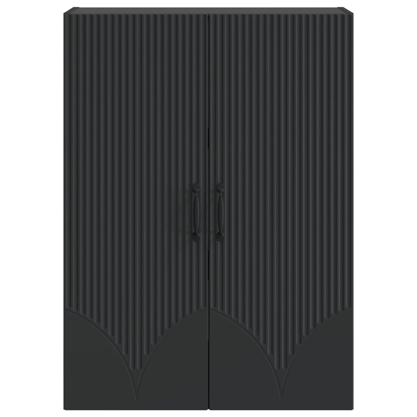 vidaXL Wall-Mounted Cabinet Black 66 x 34.5 x 90 cm Engineered Wood