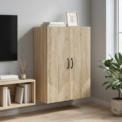 vidaXL Wall-Mounted Cabinet Sonoma Oak 66 x 34.5 x 90 cm