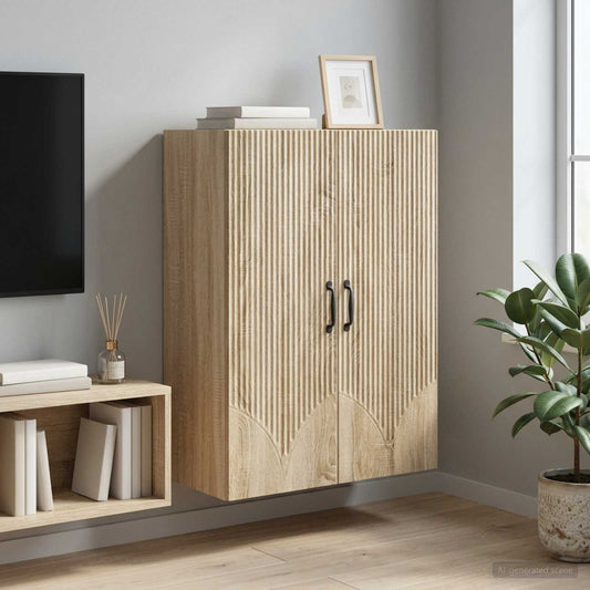 vidaXL Wall-Mounted Cabinet Sonoma Oak 66 x 34.5 x 90 cm