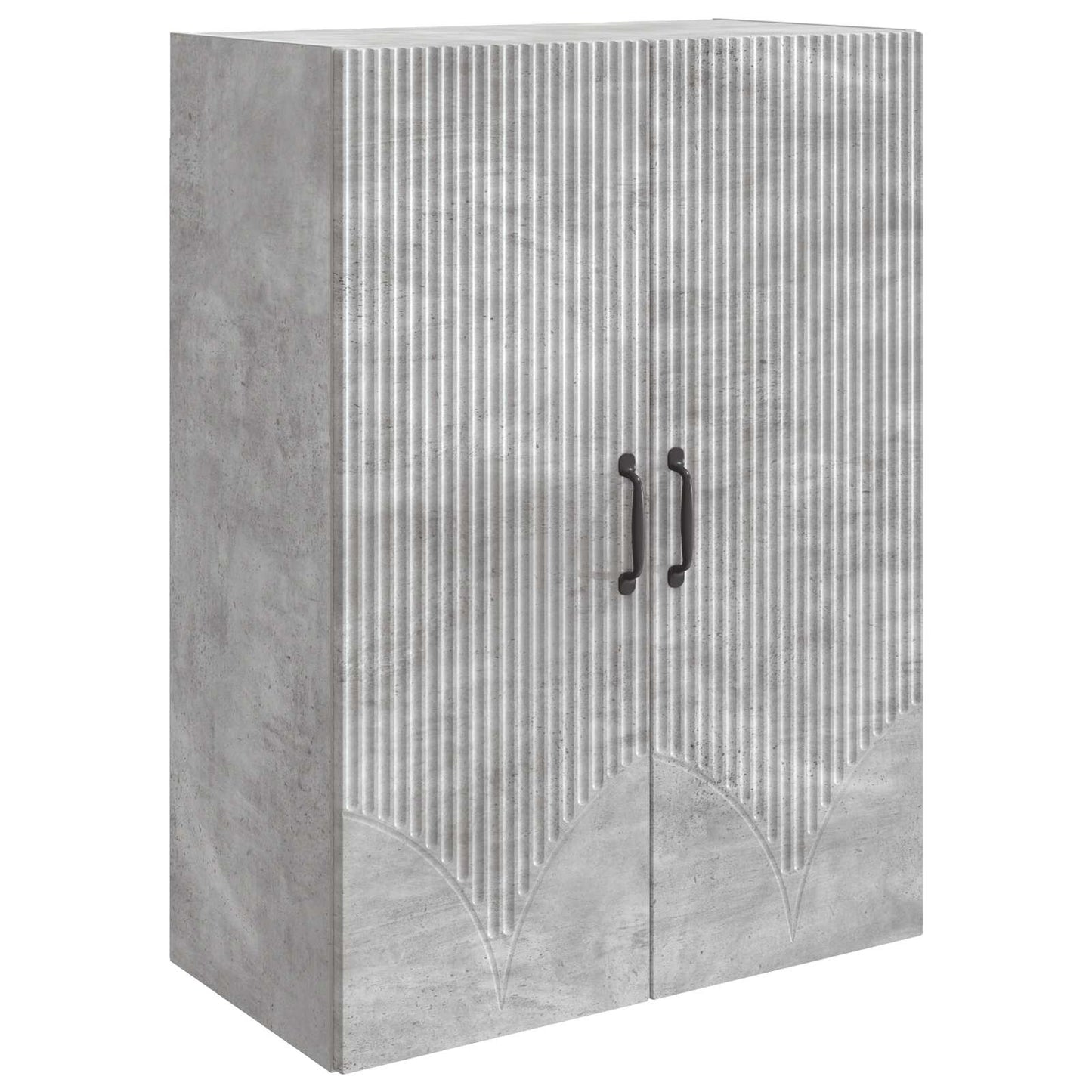 vidaXL Wall-Mounted Cabinet Concrete Grey 66 x 34.5 x 90 cm