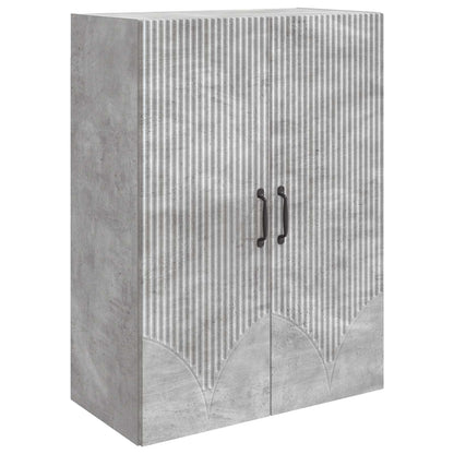 vidaXL Wall-Mounted Cabinet Concrete Grey 66 x 34.5 x 90 cm