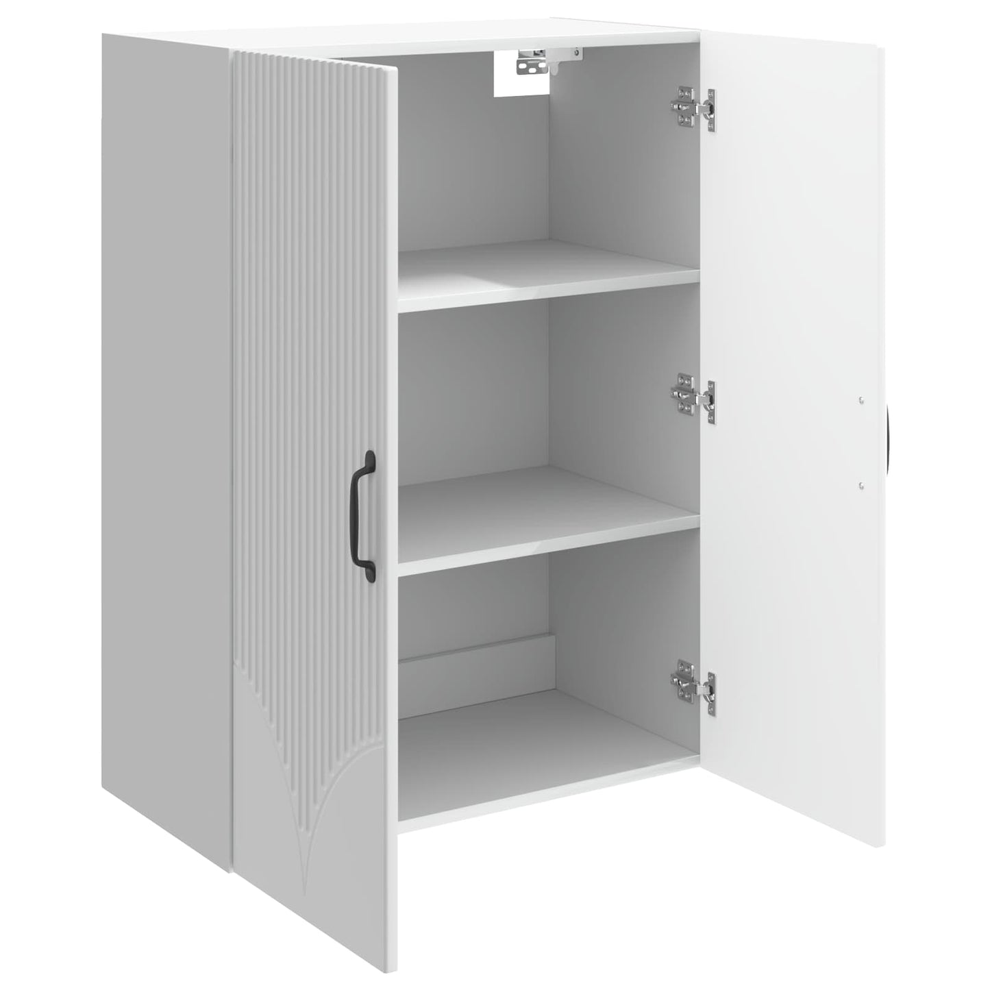 vidaXL Wall-Mounted Cabinet High Gloss White 66 x 34.5 x 90 cm