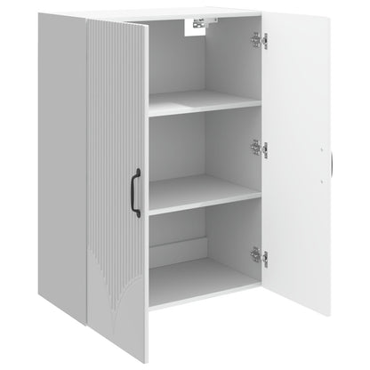 vidaXL Wall-Mounted Cabinet High Gloss White 66 x 34.5 x 90 cm
