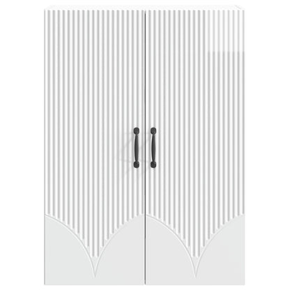 vidaXL Wall-Mounted Cabinet High Gloss White 66 x 34.5 x 90 cm