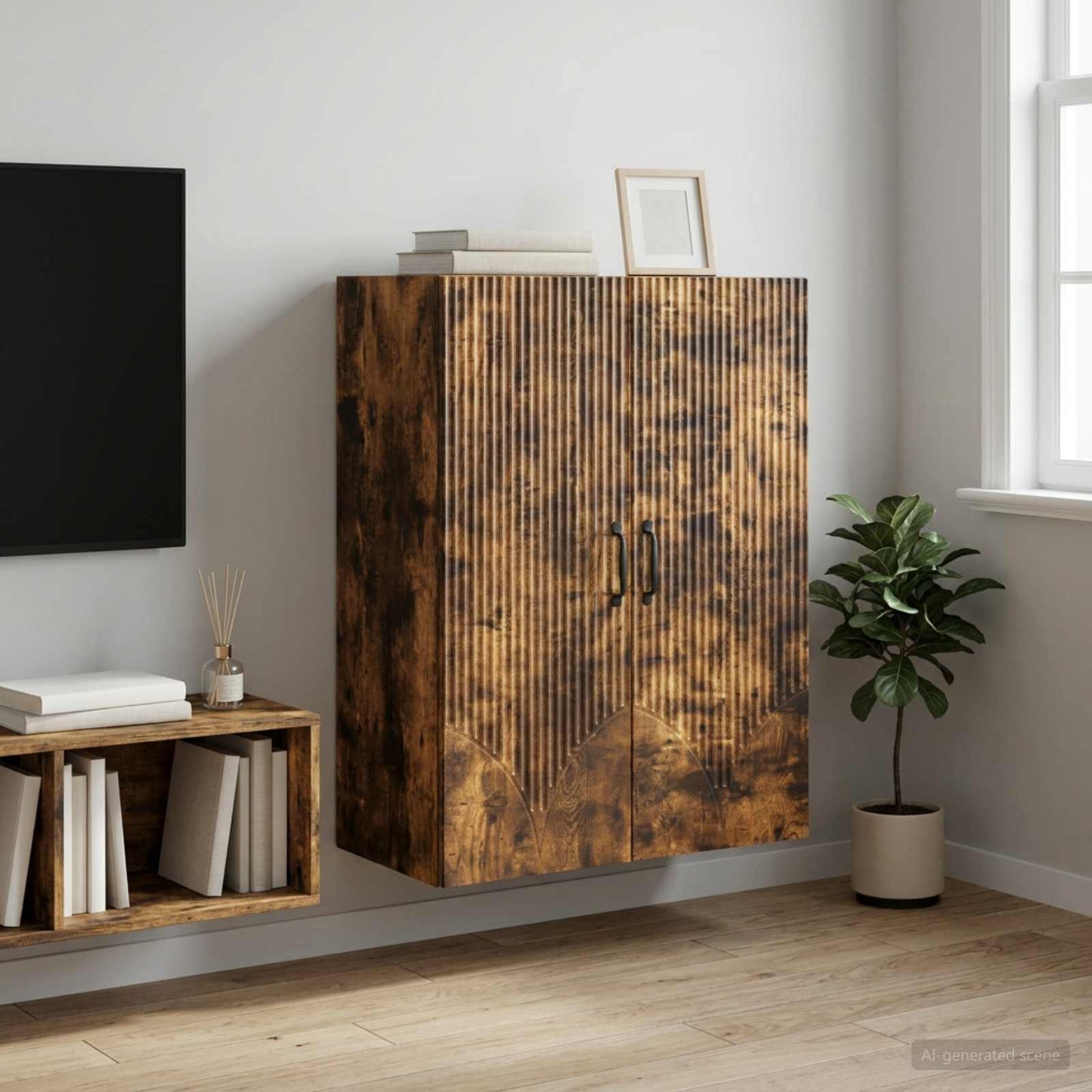 vidaXL Wall-Mounted Cabinet 66 x 34.5 x 90 cm Engineered Wood